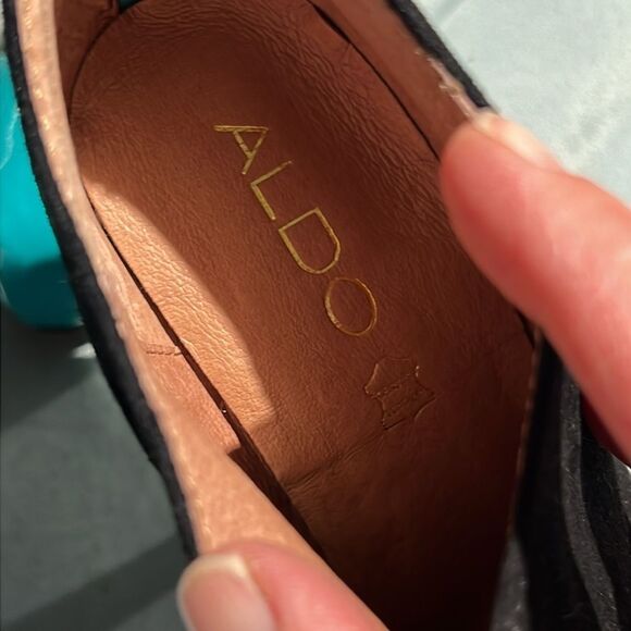 Aldo Color Block Suede Ankle Booties Size 7.  B55 - Picture 11 of 11